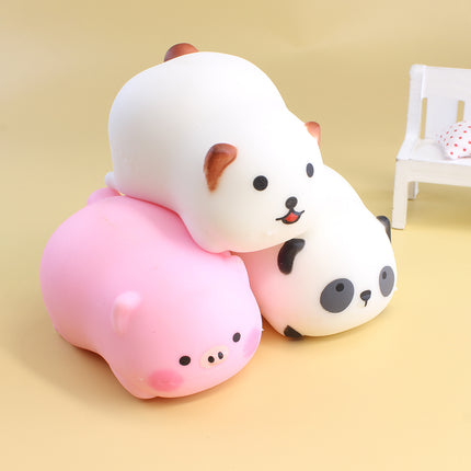 3 PCS Cute Animal Squeeze Toys Stress Relief Soft Squishy Set