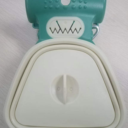 Foldable Dog Poop Scooper with Built-In Bag Dispenser, Portable Silicone Pet Waste Picker for Outdoor Walks