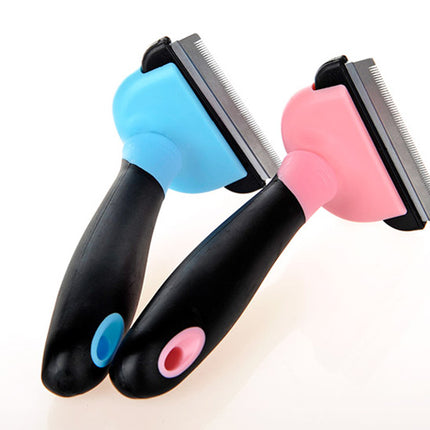 Pet Hair Removal Comb for Dogs & Cats – Stainless Blade Grooming Tool for Long Straight Hair