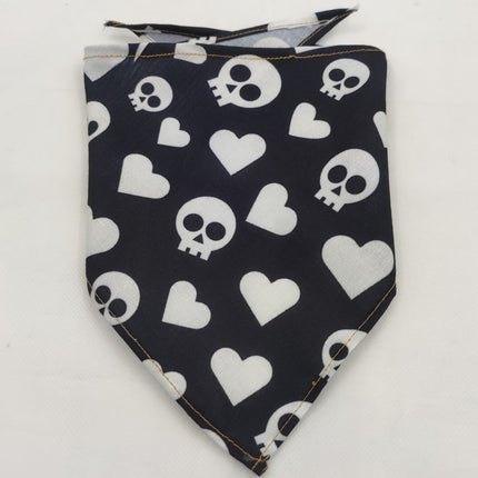Halloween Pet Bandana Triangle Scarf for Dogs & Cats, Polyester Saliva Towel with Festive Prints