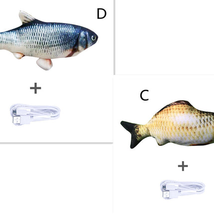 Electric Flopping Fish Cat Toy (Without Catnip) | Interactive Jumping Fish Simulation for Cats