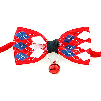 Adjustable Pet Bow Tie Collar with Bell for Dogs & Cats – Polyester Neck Accessory