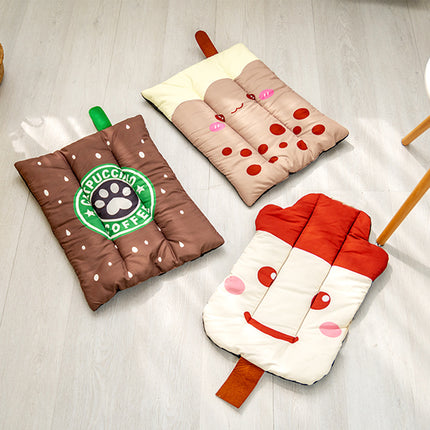 Dog & Cat Cooling Mat – Ice Silk Self-Cooling Pet Bed Cushion with Fruit Designs for Summer