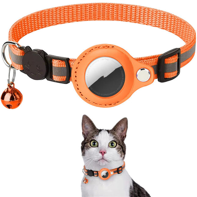 Reflective AirTag Pet Collar | Waterproof Nylon Dog & Cat Collar with AirTag Holder Case