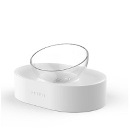 15° Adjustable Cat Bowl with Transparent PC Dish – Single or Double Feeding Bowl for Cats