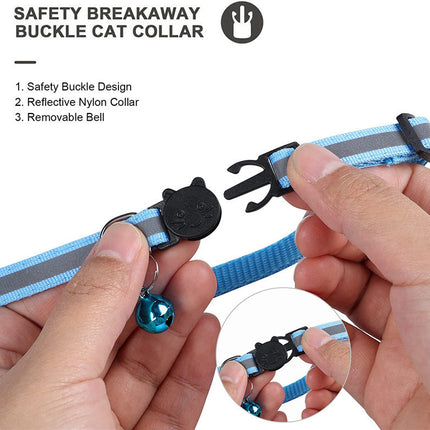 Reflective AirTag Pet Collar | Waterproof Nylon Dog & Cat Collar with AirTag Holder Case