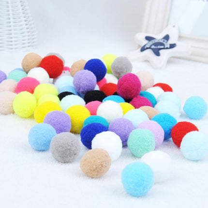 Plush Pom Pom Cat Toy Balls Interactive Soft Fleece Kitten Play Toys