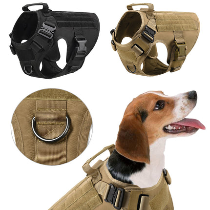 Military Tactical Dog Harness German Shepherd Adjustable Pet Dog Back Vest