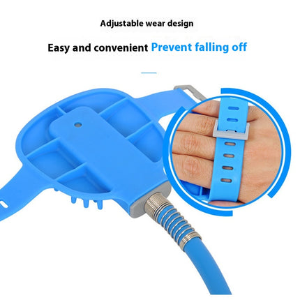 Handheld Dog Bathing Shower Brush with Silicone Massage Nozzle & Hose