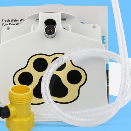 Outdoor Dog Water Fountain Paw-Activated Drinking Dispenser with 41-Inch Hose