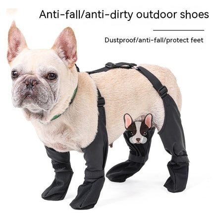Waterproof Adjustable Dog Shoes Non-Slip Paw Protector Boots for Outdoor Walking