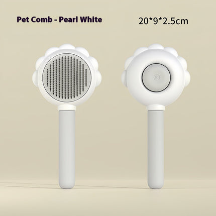 2 in 1 Self-Cleaning Cat Grooming Brush with Spray Hair Remover Comb
