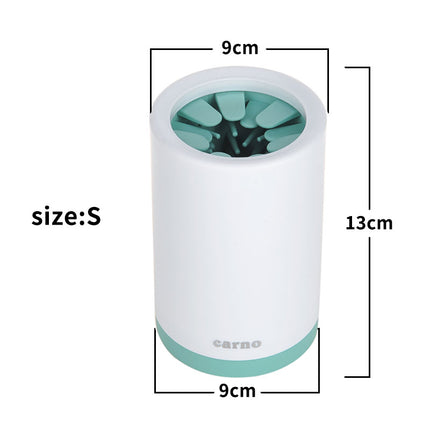 Portable Pet Paw Cleaner Cup with Soft Silicone Brush, Dog Foot Washing Cup (S / L)