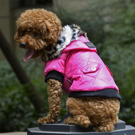 Cross-Border Pet Clothes Dog Coat with Fur Collar | Autumn Winter Warm Pet Dog Clothing