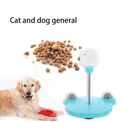 Pet Feeder Cat Toy Leaking Food Ball Self-Playing Tumbler Puzzle Feeder with Suction Cup