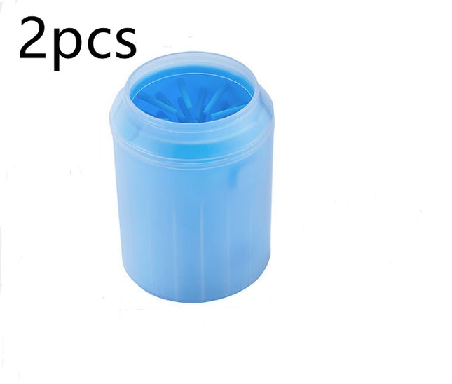 Portable Pet Paw Cleaner Cup with Soft Brush, Dog Paw Washing & Cleaning Kit (S / M / L)