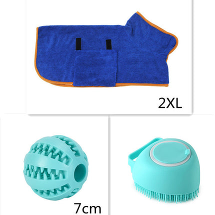 Silicone Dog Bath Massage Gloves | Pet Grooming Brush & Shampoo Dispenser for Dogs and Cats