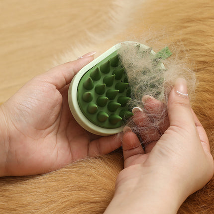 Soft Silicone Pet Hair Remover Massage Brush for Dogs – Handheld Bath & Shampoo Grooming Tool