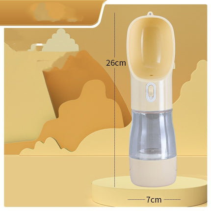 Portable Dog Water Bottle Feeder Bowl for Outdoor Travel – Leakproof Drinking Bottle for Pets