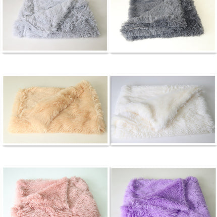 Soft Plush Pet Dog Cat Blanket – Warm Fleece Bedding Mat for Small to Large Pets, Washable Wool & Polyester Comfort Cover