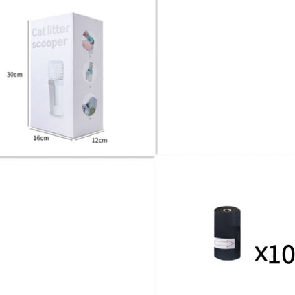 Plastic Cat Litter Scoop with Integrated Waste Bin, Hollow Sand Cleaning Shovel for Pet Care