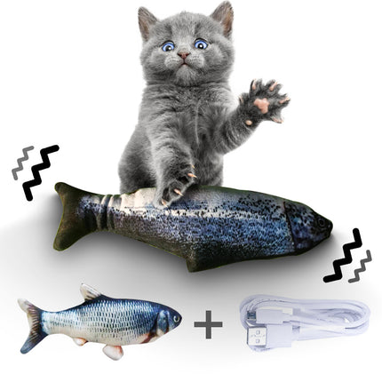 Electric Flopping Fish Cat Toy (Without Catnip) | Interactive Jumping Fish Simulation for Cats