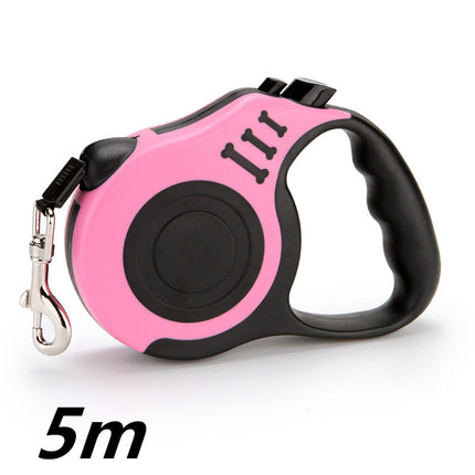 Automatic Retractable Pet Leash with One-Touch Brake & Lock, Telescopic Traction Rope