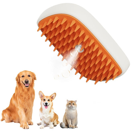 USB Rechargeable Pet Steam Grooming Brush Spray Massage Comb for Cats – Gentle Hair Cleaning & Shedding Control