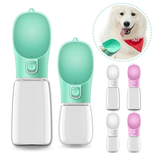 Portable Pet Drinking Water Bottle with Button Control – Travel Water Cup for Dogs & Cats (350ml / 550ml)
