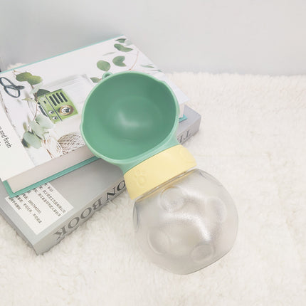 Portable 2-in-1 Dog Water Bottle with Food Container – Leak-Proof Travel Pet Drinking Bottle