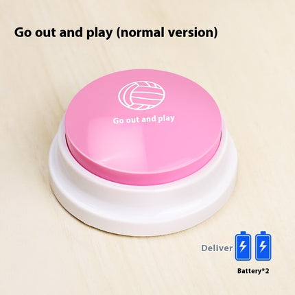Pet Communication Training Button – Recording Dog & Cat Voice Interaction Toy, Easy Press Talk Button