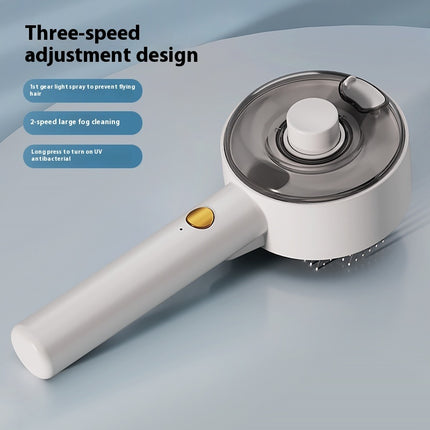 Pet Spray Massage Comb with UVC Blue Light – Self-Cleaning Steam Grooming Brush for Dogs & Cats