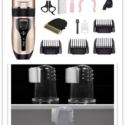 Professional Dog & Cat Hair Clipper – Rechargeable Pet Shaver with Titanium Ceramic Blade