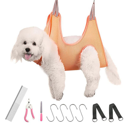 Pet Nail Trimming Grooming Hammock for Small & Medium Cats and Dogs – Breathable Hanging Support Sling