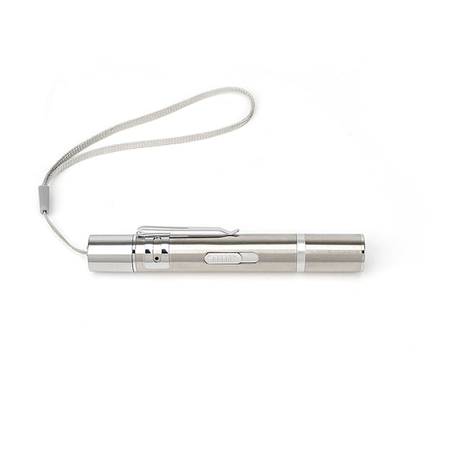 USB Rechargeable Laser Pointer Cat Toy with 5 Light Modes – Stainless Steel Interactive Pet Training Toy