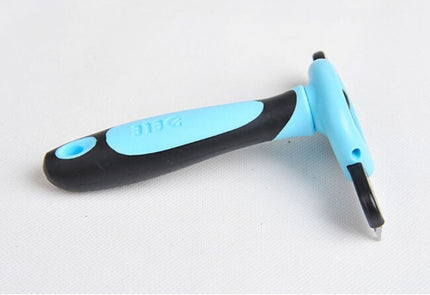Pet Hair Removal Comb for Dogs & Cats – Stainless Blade Grooming Tool for Long Straight Hair