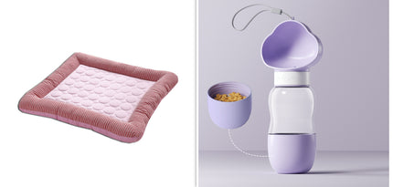 Pet Cooling Pad Bed for Dogs & Cats – Ice Silk Breathable Summer Cooling Mat with Non-Slip Base