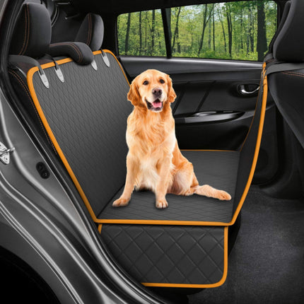 Dog Car Seat Cover Mesh Pet Carrier Hammock Safety Protector Rear Back Seat Mat with Zipper and Pocket for Travel