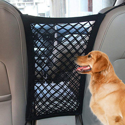 Elastic Car Pet Safety Fence | Dog Isolation Net Barrier Mesh for Travel Protection & Child Safety