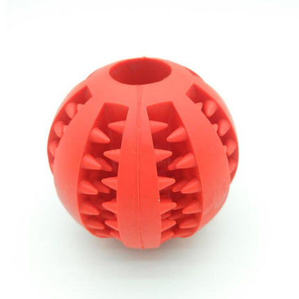 Pet Slow Feeder Dog Toy Rubber Treat Ball – Interactive Chew & Dental Cleaning Toy