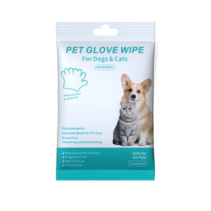 Pet Grooming Glove Wipes for Dogs & Cats – Disposable Dry Cleaning Gloves for Easy Pet Hygiene