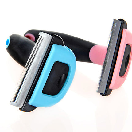 Pet Hair Removal Comb for Dogs & Cats – Stainless Blade Grooming Tool for Long Straight Hair