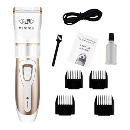 Professional Dog & Cat Hair Clipper – Rechargeable Pet Shaver with Titanium Ceramic Blade