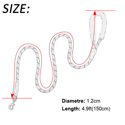 Reflective Nylon Dog Leash – Durable Rope Lead for Small, Medium & Large Dogs, Perfect for Walking and Training