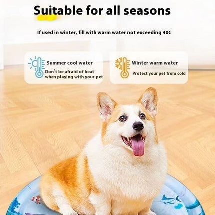 Summer Cooling Pet Water Bed Cushion Ice Pad – Inflatable Square Cooling Mat for Cats
