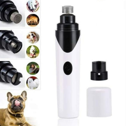 USB Rechargeable Pet Nail Grinder for Dogs & Cats, Low-Noise Electric Nail Clippers with Detachable Grinding Wheel
