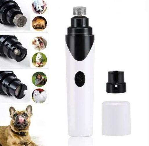 USB Rechargeable Pet Nail Grinder for Dogs & Cats, Low-Noise Electric Nail Clippers with Detachable Grinding Wheel