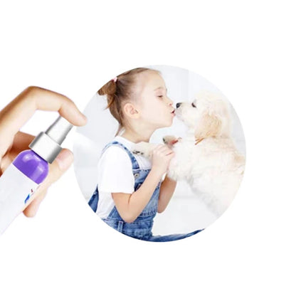 Pet Oral Spray Breath Freshener, Tooth Cleaning & Deodorant Spray for Dogs & Cats (60ml)