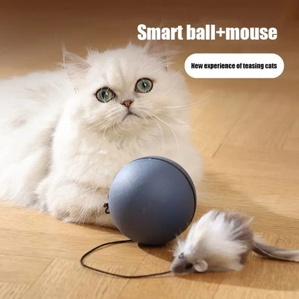 Automatic Intelligent Rolling Cat Mouse Teaser Ball | Electric Moving Pet Toy for Cats & Dogs