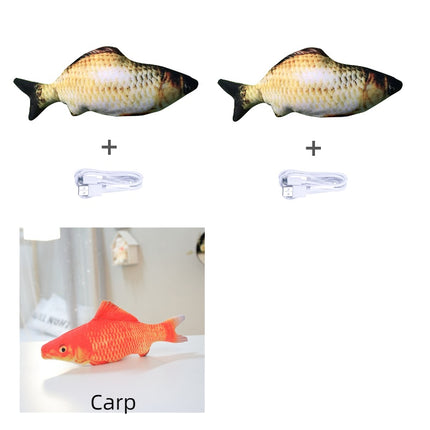 Electric Flopping Fish Cat Toy (Without Catnip) | Interactive Jumping Fish Simulation for Cats
